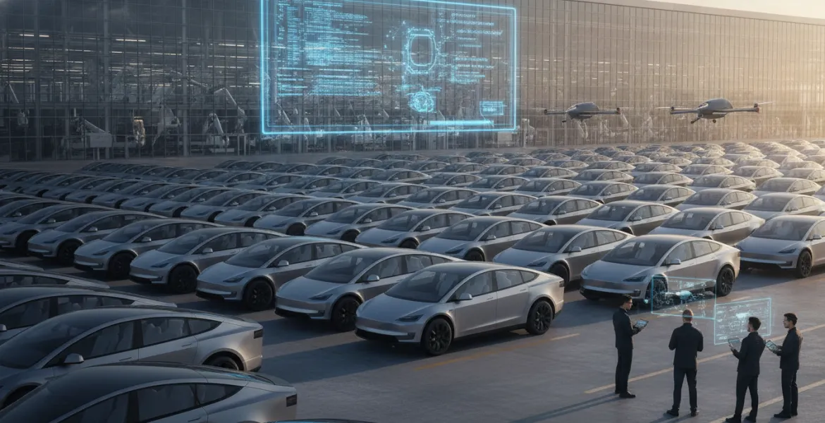 Tesla sfida i mercati: record di produzione e traguardi IA nel 2026