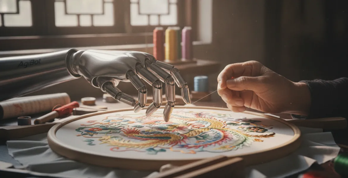 L'arte millenaria incontra la robotica: la mano di AgiBot apprende i segreti del ricamo di Suzhou