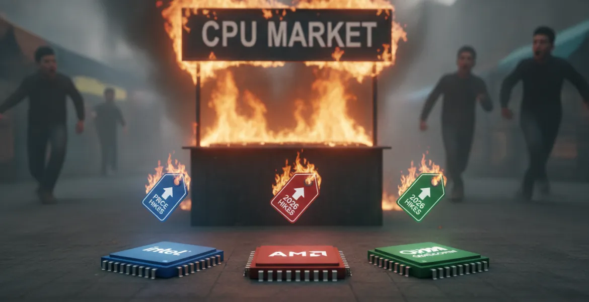 Mercato CPU in fiamme: Intel, Qualcomm e AMD annunciano nuovi rincari nel 2026