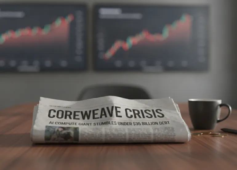 Crisi CoreWeave: il gigante del calcolo AI vacilla sotto un debito da 35 miliardi