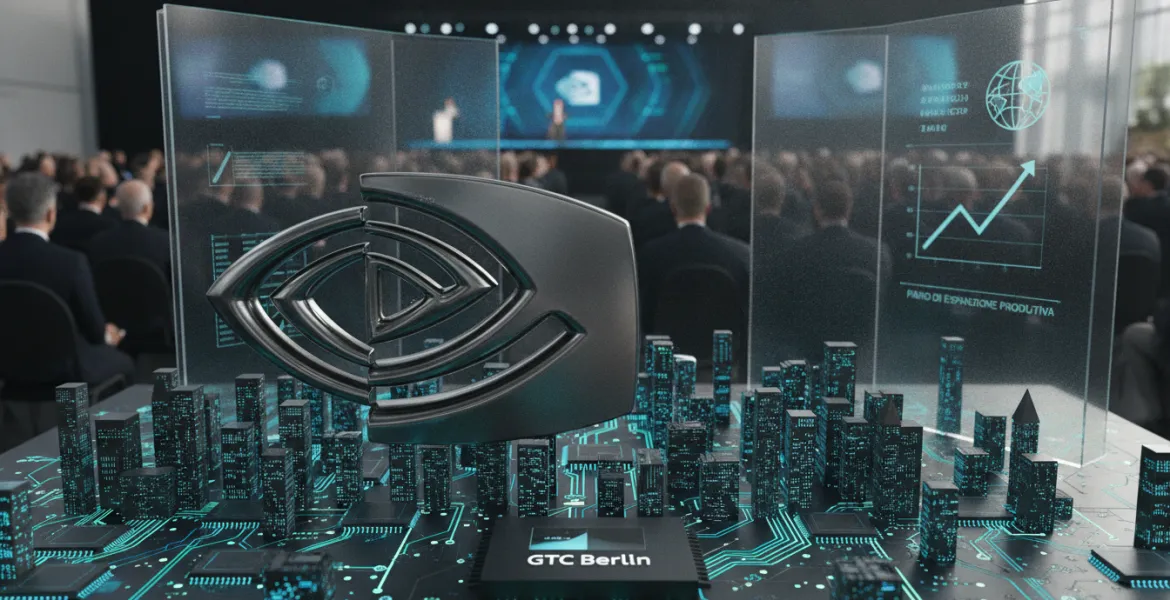 Nvidia domina il futuro dell'IA: Maxy piano di espansione produttiva al GTC Berlin