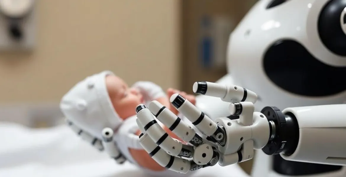 Innovazione da guinness: Robot madre porta a termini bambini mani