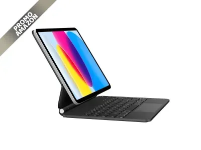 Nuflaz Tastiera per iPad 10ª Gen, QWERTY IT, trackpad, retroilluminata 7 colori, custodia protettiva