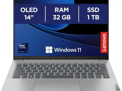 Lenovo - IdeaPad Slim 5, 14 pollici OLED, Intel Core Ultra 7, 32GB RAM, 1TB SSD, Windows 11, Cloud Grey