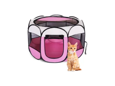 Recinto gioco - portatile per animali 74x74x43 cm, pieghevole, per cuccioli, cani, gatti, conigli, interno/esterno