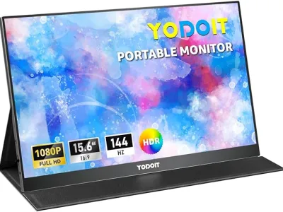 Yodoit - Monitor portatile 15,6”, 144hz, 1920 x 1080, FHD