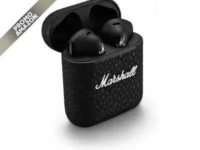 Marshall - Minor III: cuffie true wireless in-ear Bluetooth, 25 ore di riproduzione, colore nero