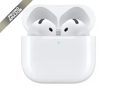 Apple - AirPods 4: auricolari wireless Bluetooth, audio spaziale, resistenza al sudore, chip H2, 24 ore autonomia