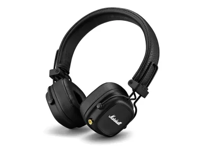 Marshall - Major IV: cuffie Bluetooth on-ear, pieghevoli, 80+ ore di riproduzione wireless, nere