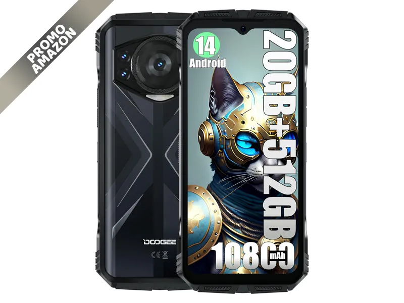 Doogee S118 4G Rugged Smartphone, 10800mAh, 20GB+512GB, 50MP AI, 6.58 FHD+, Impermeabile, NFC, Android 14