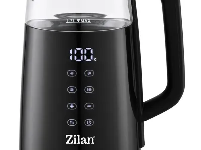 Zilan, bollitore smart 1,7L, 2200W, schermo digitale, doppia parete, 4 temperature, sicurezza avanzata