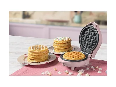 Bestron Waffle Maker, piastra mini Ø10 cm, antiaderente, 550W, ideale per feste e occasioni speciali