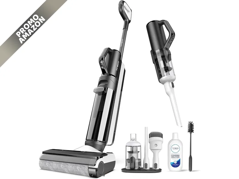 Tineco FLOOR ONE S5 Combo 2-in-1, aspirapolvere e lavapavimenti senza fili, Wi-Fi, app, vocale