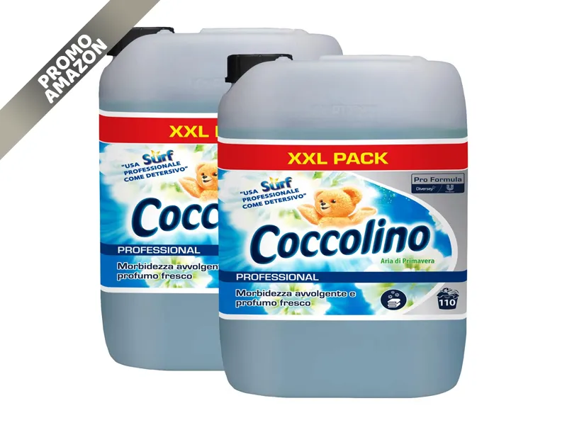 Coccolino 2x Coccolino Ammorbidente Primavera Concentrato Bucato XXL - 2 Taniche da 10L ciascuna