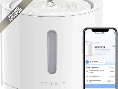 PETKIT EVERSWEET - Solo 2, fontana 2L per animali, pompa senza fili, app, ultra silenziosa, 3 modalità