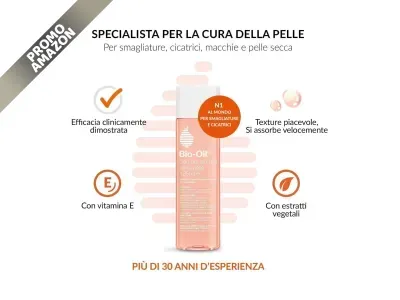 Bio-Oil - Olio 125ml, idratante cicatrizzante, riduce smagliature, cicatrici e inestetismi cutanei