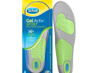 Scholl Solette - Gel Activ Sport, ammortizzanti e antiodore, per scarpe da uomo, taglia 40-46.5 EU